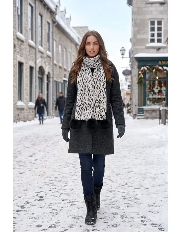 Faux Fur Knit Scarf