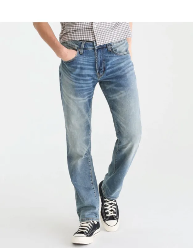 Aeropostale Straight Premium Air Jean With Light-as-air Stretch Denim And Repreve® Fabric