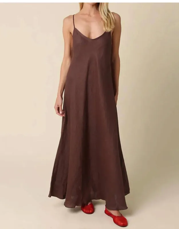Linen Slip Maxi Dress