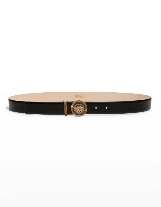 Biggie Belt With Signature Emblem And Gold Metal