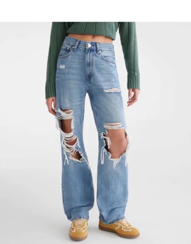 High-rise Baggy Jean With Recycled Cotton Fabric