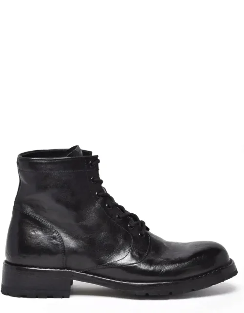 Leather Lace-up Ankle Boots
