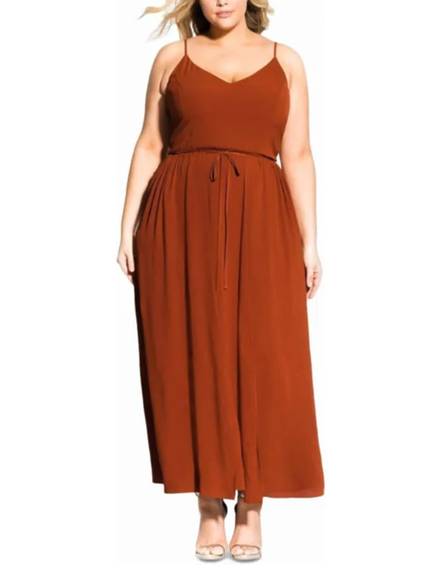 Floaty Overlay Crepe Faux Wrap Maxi Dress