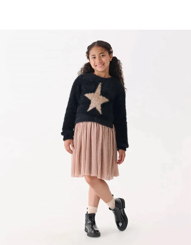 Star Mix Media Dress
