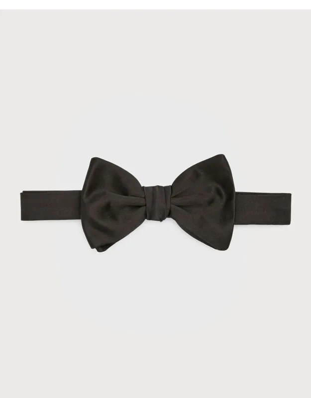 Solid Silk Pre-tied Bow Tie