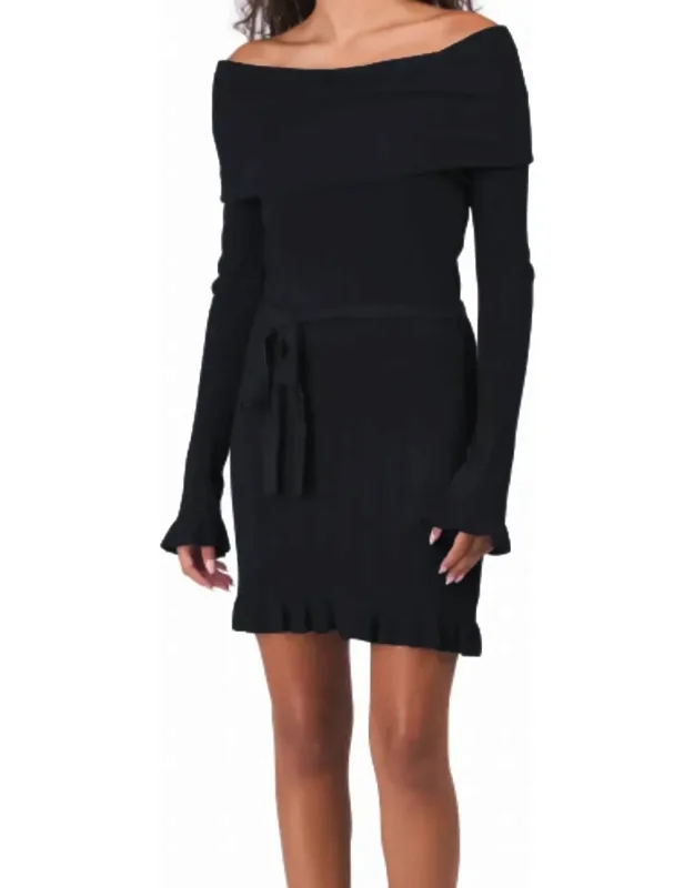 Quilted Cowl Neck Mini Dress