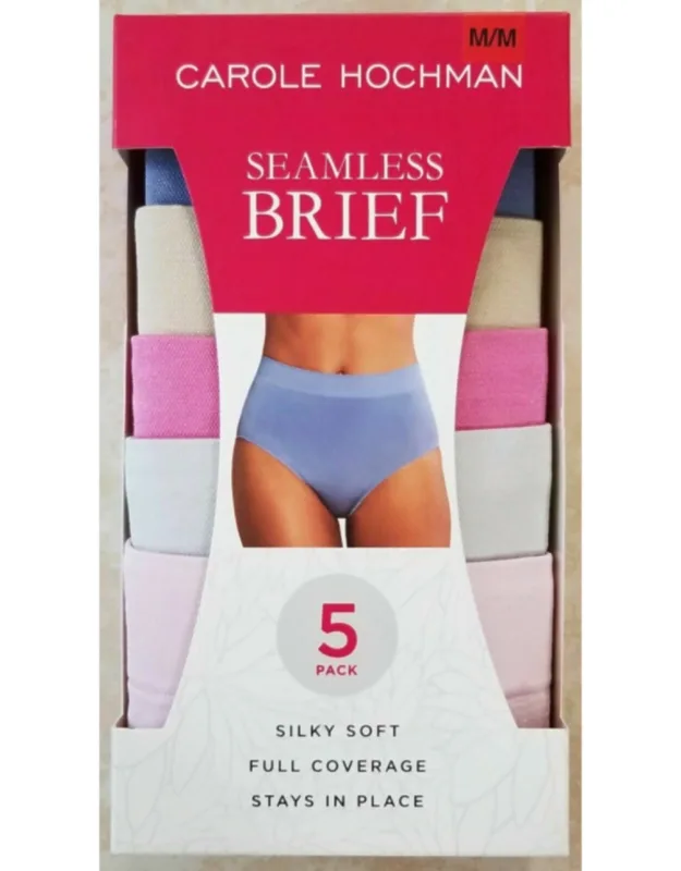 Seamless Briefs, 5 Pack In Multi