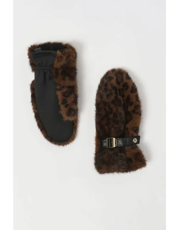 Embellished Faux Fur Gloves