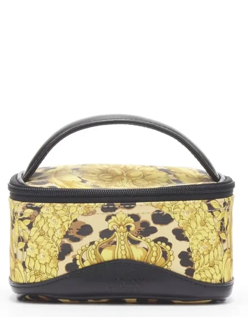 Gold Barocco Leopard Print Micro Bag