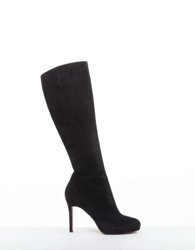 Veau Velour Suede Platform Boots