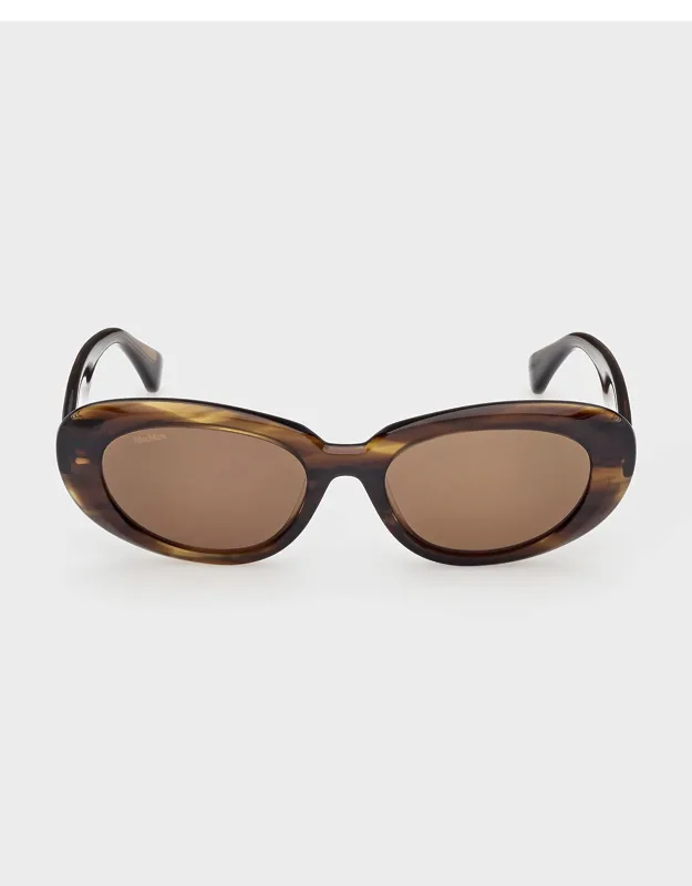 53mm Oval Sunglasses With 100% Uv Protection And Tinted Lenses