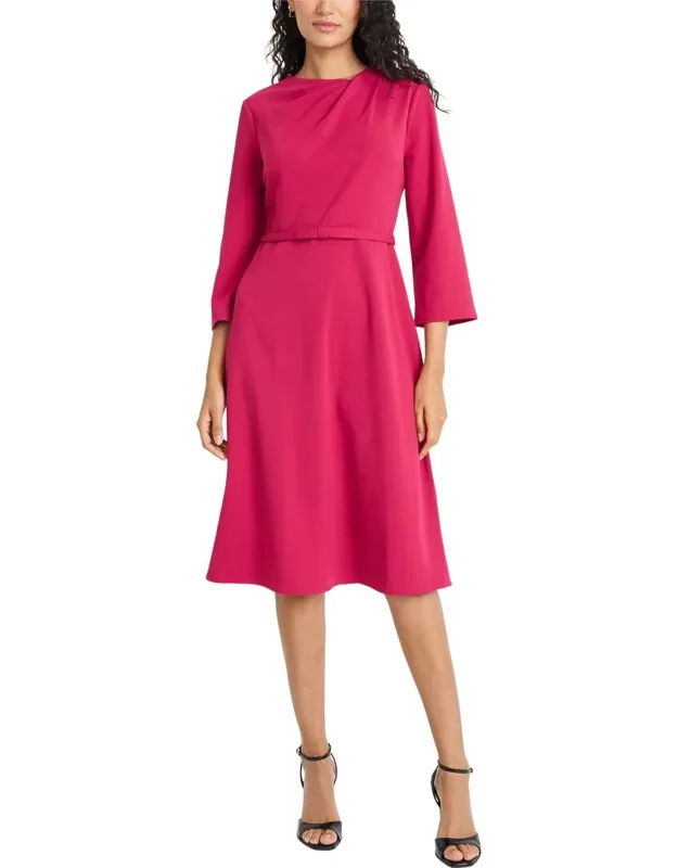 Knee Length Scuba Crepe Dress