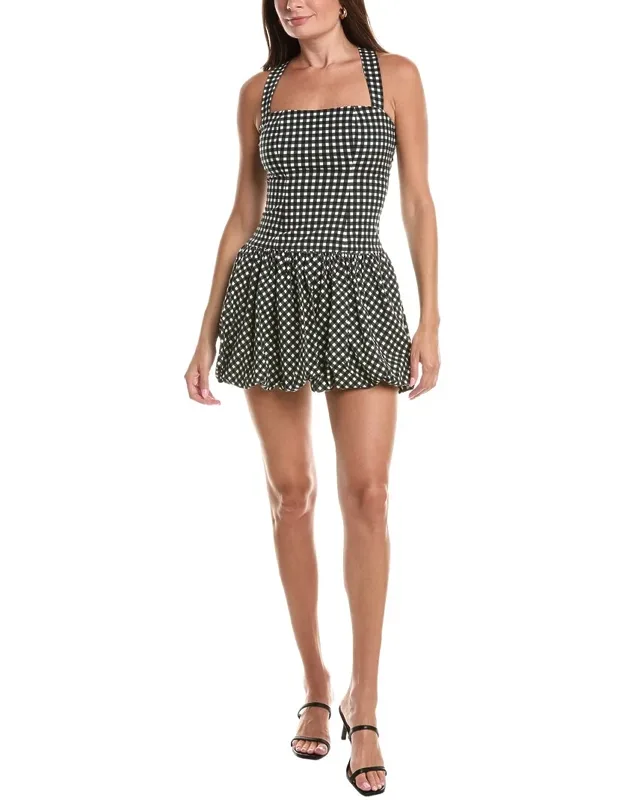 Drop Waist Bubble Hem Mini Dress