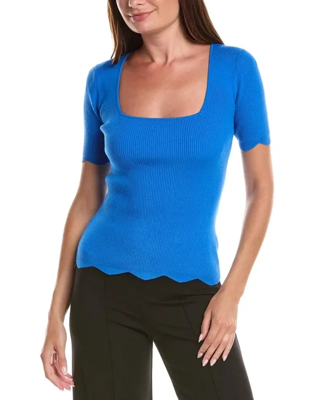 Scallop Edge Pullover Sweater