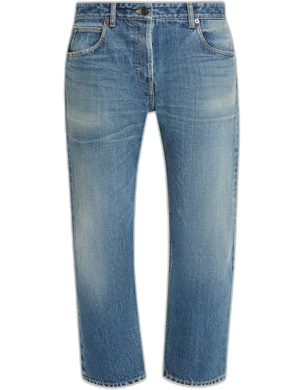 Straight-leg Ankle Jeans