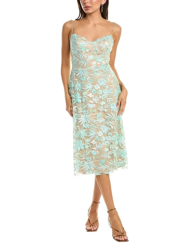 Flare Hem Midi Dress