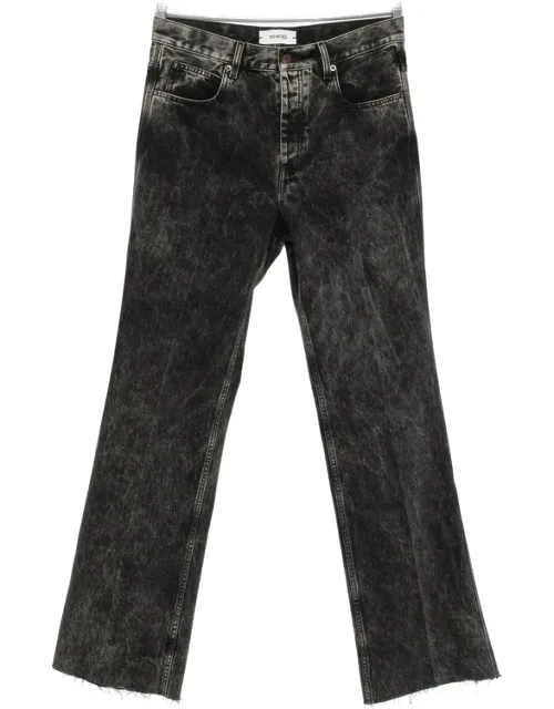 Acid-wash Flared Jeans