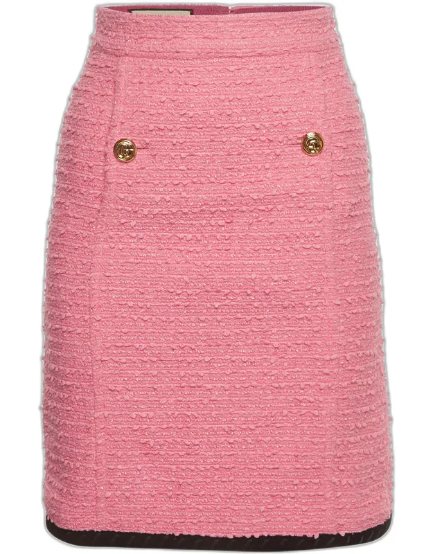 Tweed A-line Mini Skirt