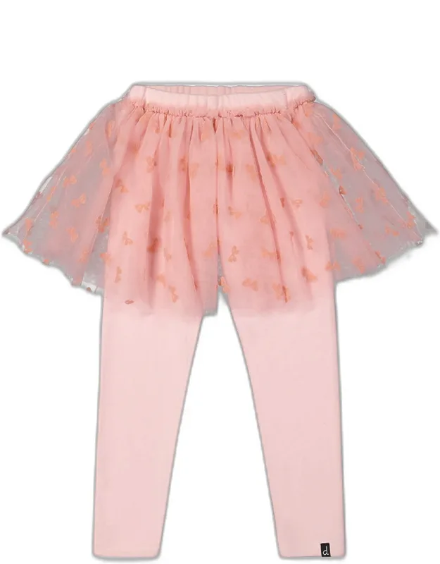 Leggings With Integrated Tulle Skirt