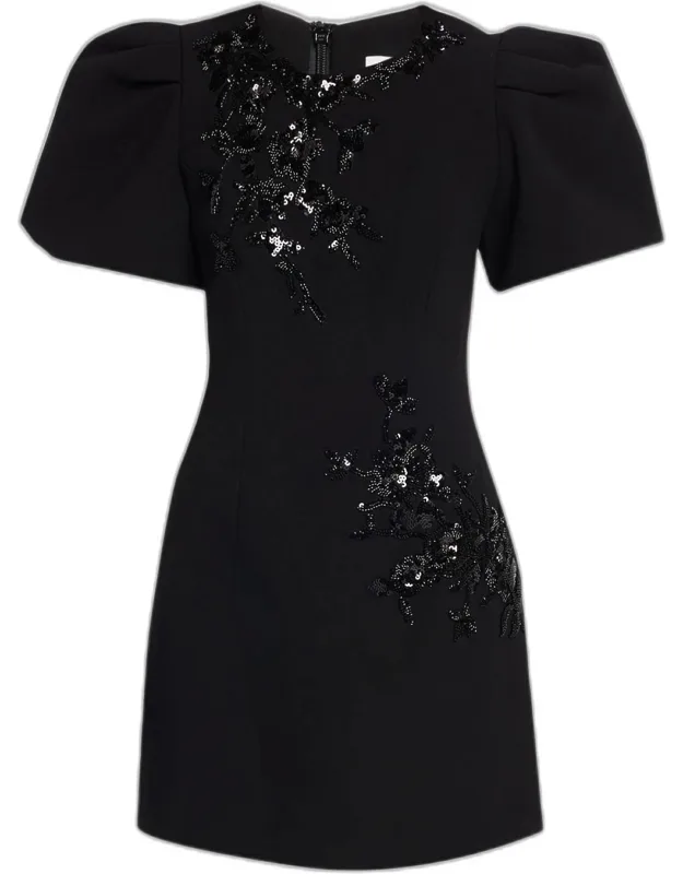 Livia Sequin Puff-sleeve Mini Dress