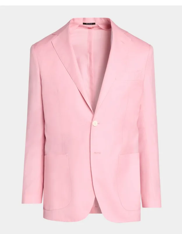 Solid Cashmere And Silk Single-breasted Sport Coat