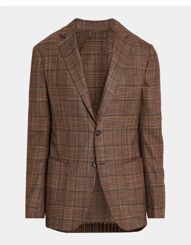 Wool And Silk Glen Plaid Sport Coat