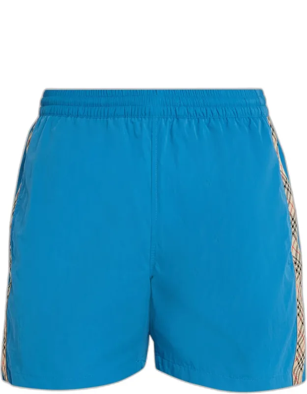Check-trim Nylon Swim Trunks