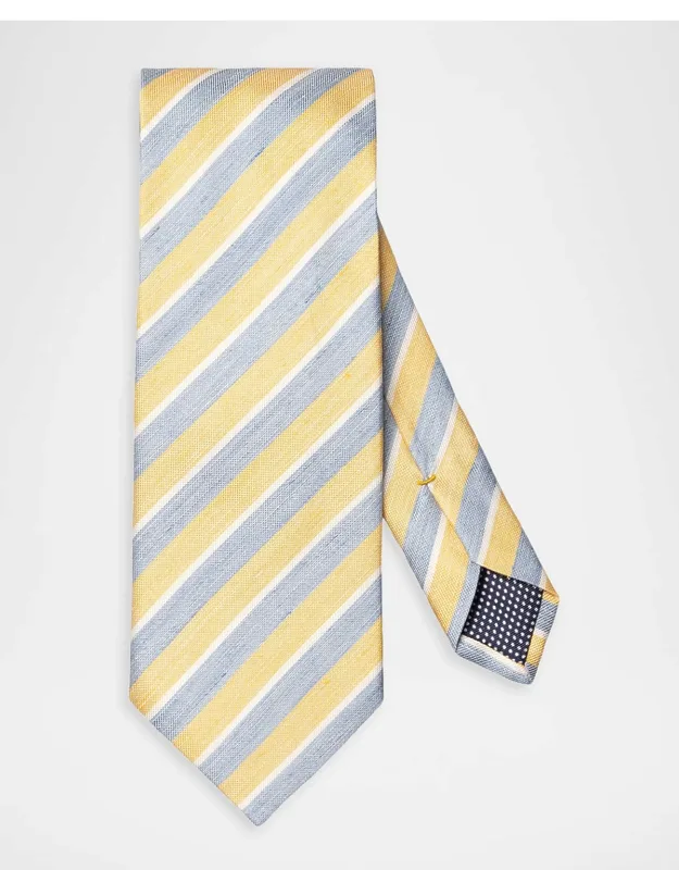 Linen And Silk Diagonal Stripe Tie