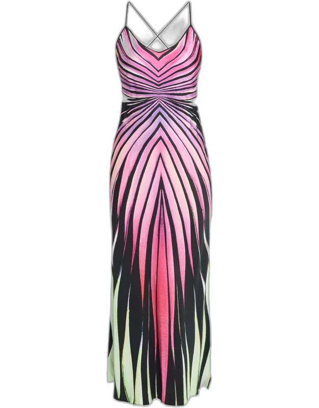 Silk Backless Slip Dress