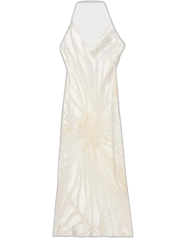 Sleeveless Backless Midi Slip Dress