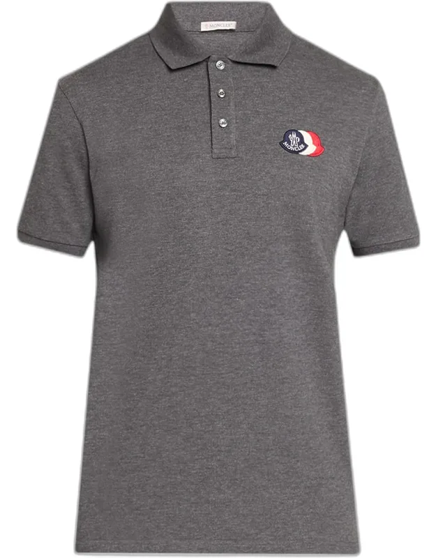 Triple Logo Pique Polo Shirt