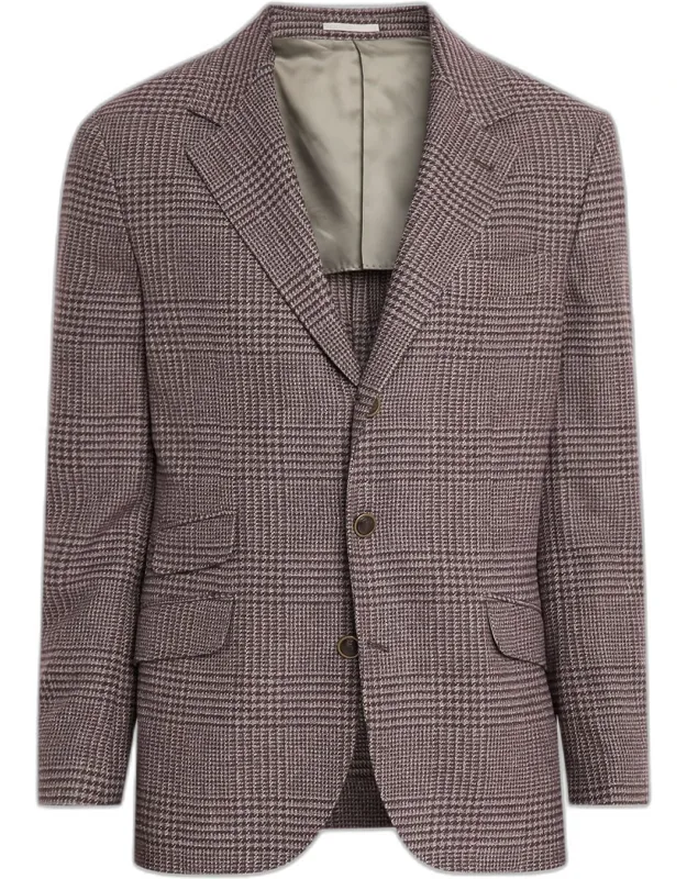 Glen Plaid Wool-cashmere Suit Jacket