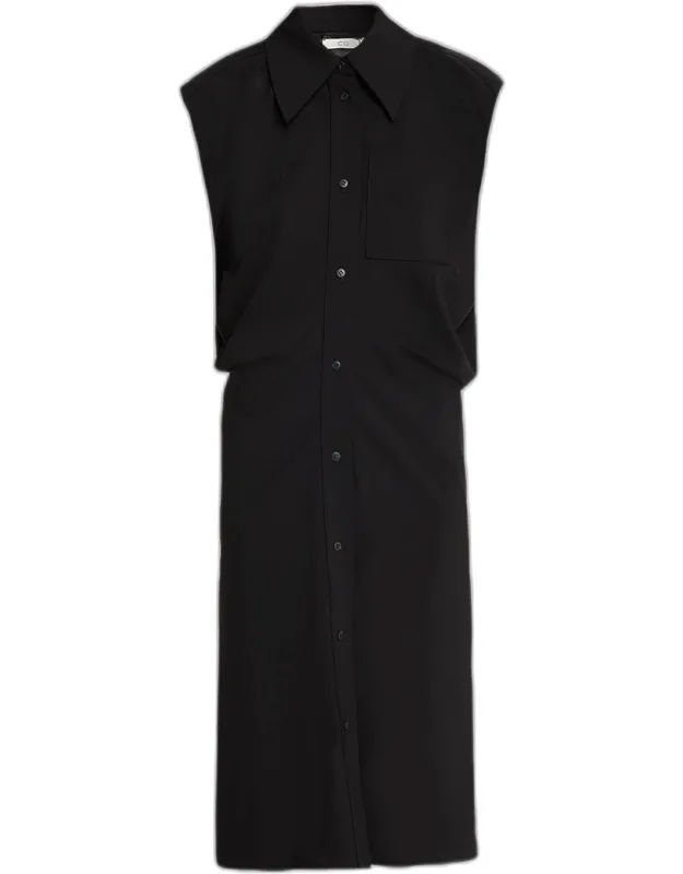 Cap-sleeve Shirtdress