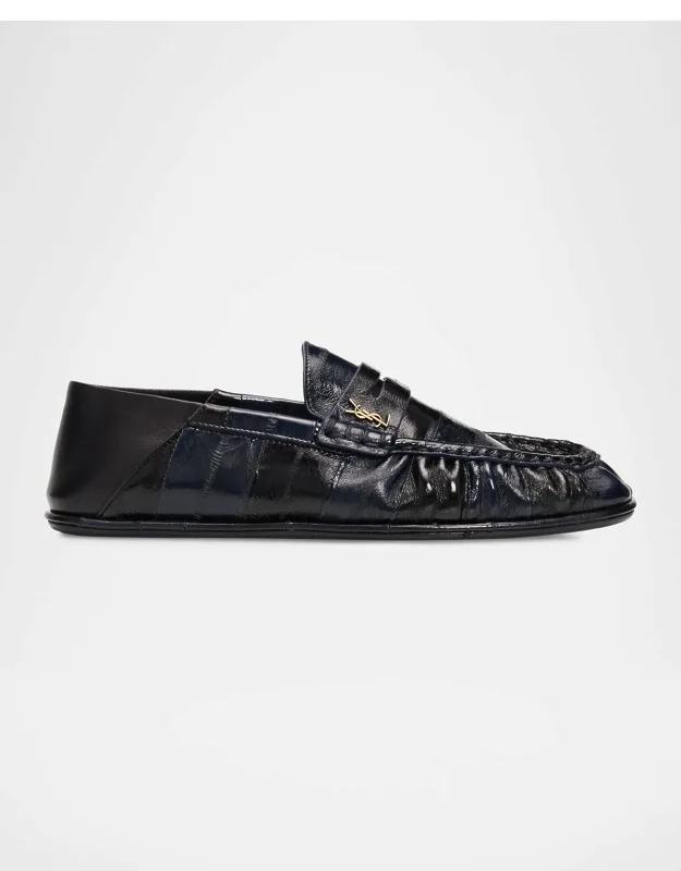 Eel Leather Penny Loafers