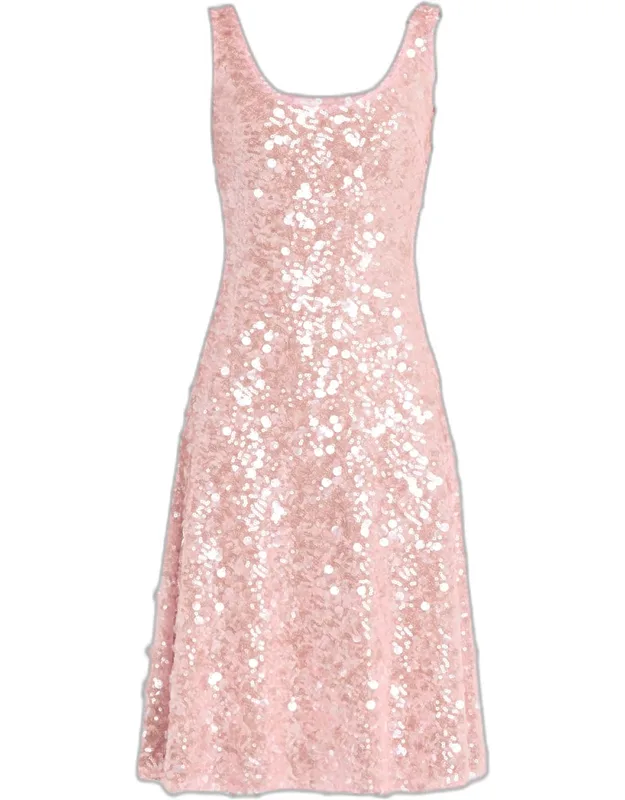 Fit & Flare Sequin Midi Dress