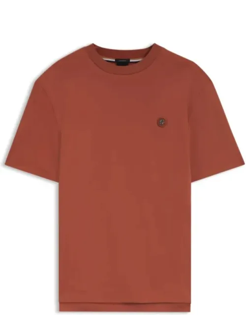 Cotton T-shirt With Double-b Monogram Badge