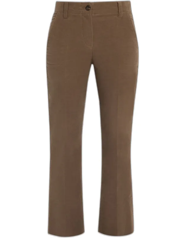 Stretch Moleskin Flare Pants