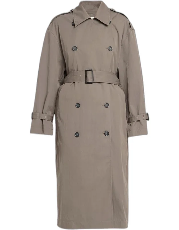 Crisp Cotton Belted Summer Trench Coat