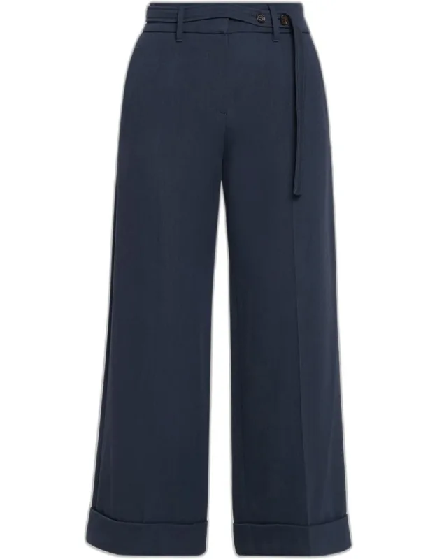 Fluid Wool Cuffed Pants