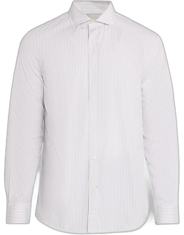 Cotton Bachetta Stripe Button-down Shirt