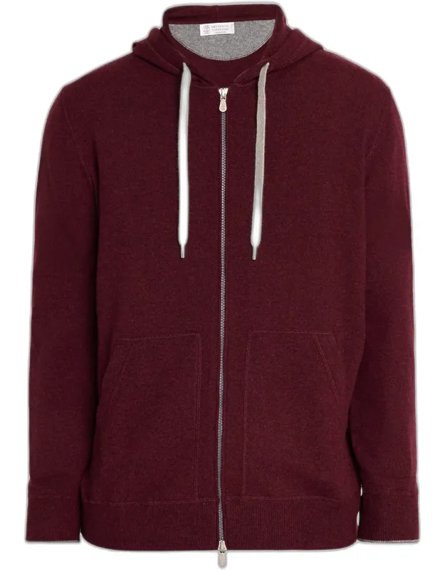 Cashmere Knit Full-zip Hoodie