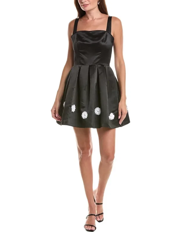 Square Neck A-line Faille Dress