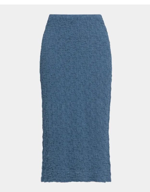 Stretch Knit Straight Midi Skirt