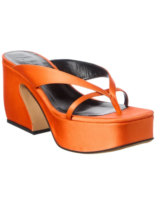 Satin Platform Sandals
