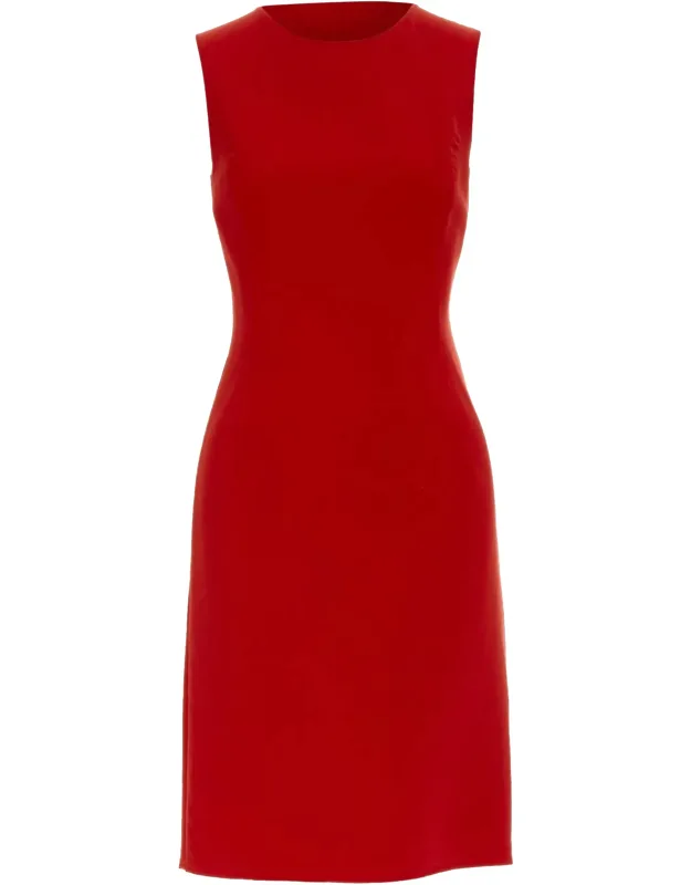 Virgin Wool Crepe Shift Dress