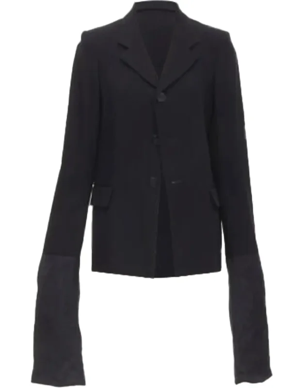 Wool Long Wide Sleeve Blazer