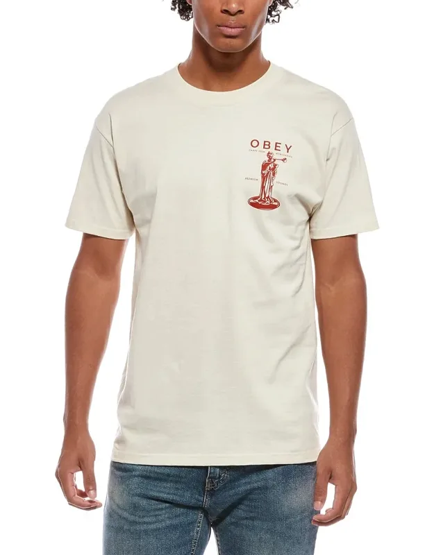 T-shirt With Ribbed Trim And Crewneck