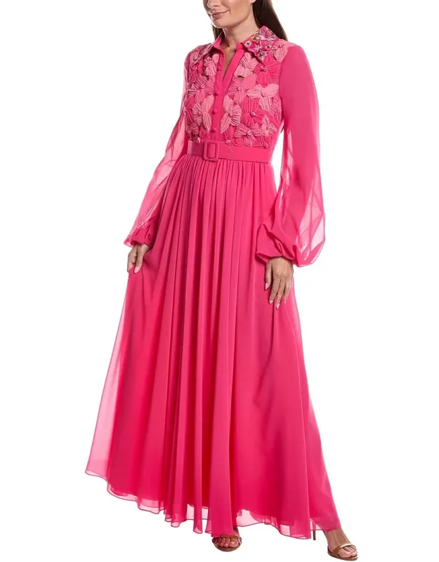 Floral Embroidered Shirt Dress