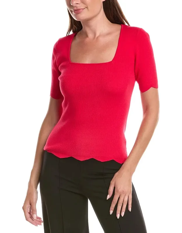 Scallop Edge Pullover Sweater