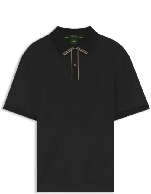 Striped-trim Polo Shirt